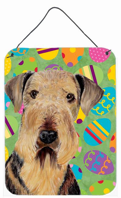 Airedale Easter Eggtravaganza Aluminium Metal Wall Or Door Hanging Prints - 12 x 16 in.