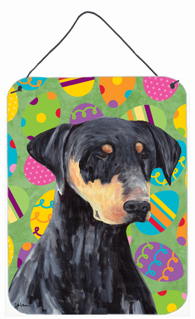 Doberman Easter Eggtravaganza Aluminium Metal Wall Or Door Hanging Prints - 12 x 16 in.