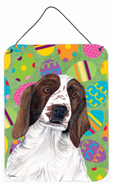 Welsh Springer Spaniel Easter Eggtravaganza Aluminium Metal Wall Or Door Hanging Prints - 12 x 16 in.