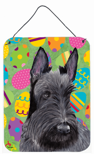 Scottish Terrier Easter Eggtravaganza Aluminium Metal Wall Or Door Hanging Prints - 12 x 16 in.