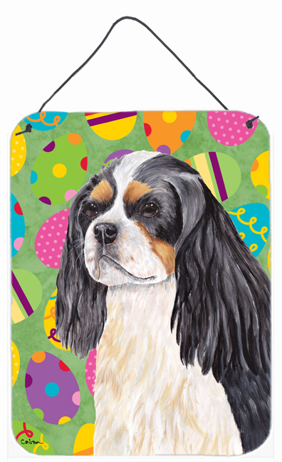 Cavalier Spaniel Easter Eggtravaganza Aluminium Metal Wall Or Door Hanging Prints - 12 x 16 in.