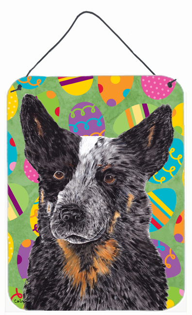 SC9476DS1216 Australian Cattle Dog Easter Eggtravaganza Aluminium Metal Wall Or Door Hanging Prints - 12 x 16 in.