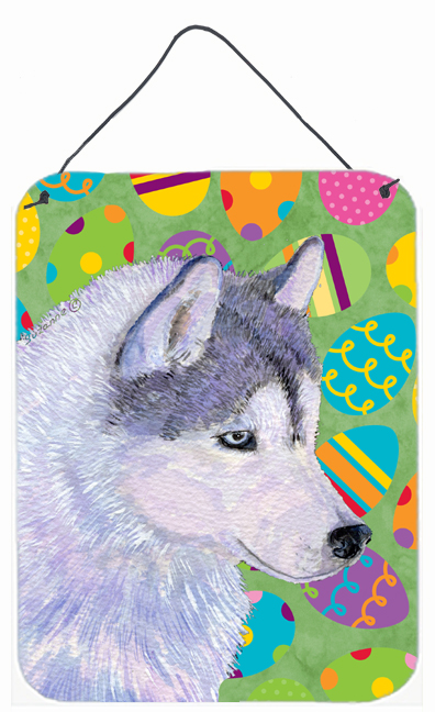 Siberian Husky Easter Eggtravaganza Aluminium Metal Wall Or Door Hanging Prints - 12 x 16 in.