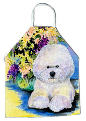 Picture of Carolines Treasures SS8295APRON Bichon Frise Apron - 27 x 31 in.