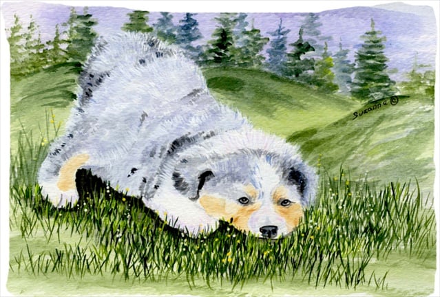 Australian Shepherd Moisture Wicking Fabric Standard Pillowcase