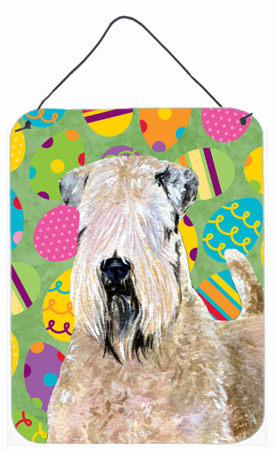 Wheaten Terrier Soft Coated Easter Eggtravaganza Aluminium Metal Wall Or Door Hanging Prints - 12 x 16 in.