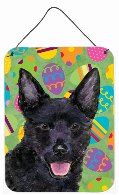 Australian Kelpie Easter Eggtravaganza Aluminium Metal Wall Or Door Hanging Prints - 12 x 16 in.