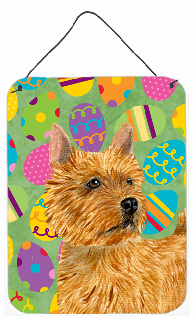 Norwich Terrier Easter Eggtravaganza Aluminium Metal Wall Or Door Hanging Prints - 12 x 16 in.