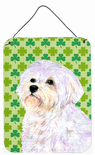 SS4412DS1216 Maltese St. Patricks Day Shamrock Portrait Aluminium Metal Wall Or Door Hanging Prints - 12 x 16 in.