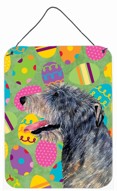 Irish Wolfhound Easter Eggtravaganza Aluminium Metal Wall Or Door Hanging Prints - 12 x 16 in.