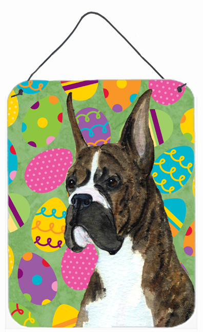 SS4853DS1216 Boxer Easter Eggtravaganza Aluminium Metal Wall Or Door Hanging Prints - 12 x 16 in.