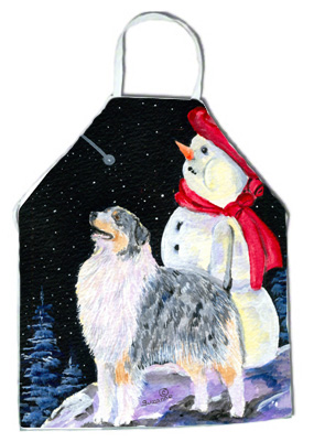 Picture of Carolines Treasures SS8574APRON Australian Shepherd Apron - 27 x 31 in.