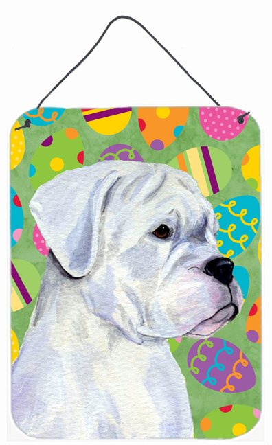 SS4854DS1216 Boxer Easter Eggtravaganza Aluminium Metal Wall Or Door Hanging Prints - 12 x 16 in.