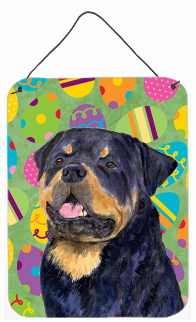 Rottweiler Easter Eggtravaganza Aluminium Metal Wall Or Door Hanging Prints - 12 x 16 in.
