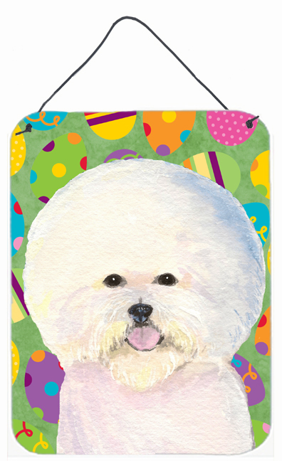 Bichon Frise Easter Eggtravaganza Aluminium Metal Wall Or Door Hanging Prints - 12 x 16 in.
