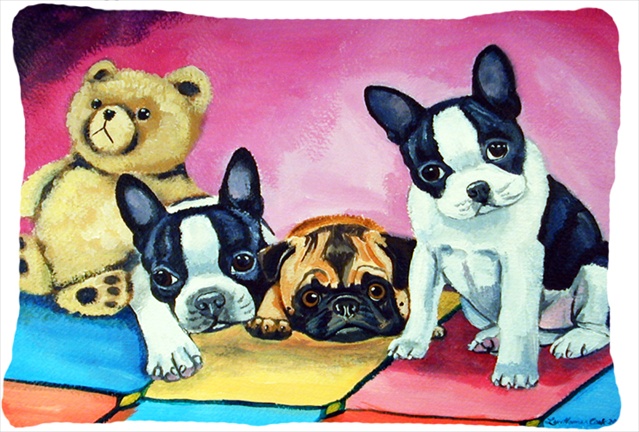 Multiple Breeds Indoor & Outdoor Decorative Fabric Pillow - 12 x 16 in.
