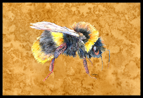 Bee on Gold Indoor Or Outdoor Doormat