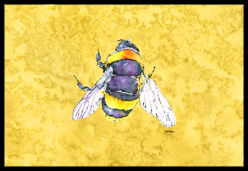 Bee on Yellow Indoor Or Outdoor Doormat