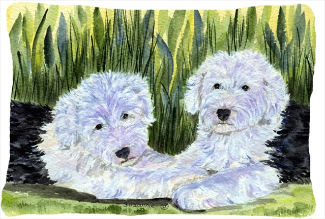 SS8282PW1216 Old English Sheepdog Indoor & Outdoor Decorative Fabric Pillow - 12 x 16 in.