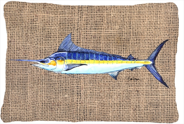 Fish - Marlin Indoor & Outdoor Decorative Fabric Pillow - 12 x 16 in.