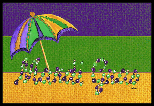Picture of Carolines Treasures 8381MAT Mardi Gras Indoor Or Outdoor Doormat - 18 x 27 in.