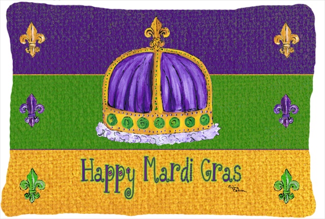 Mardi Gras Indoor & Outdoor Decorative Fabric Pillow - 12 x 16 in.