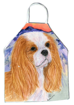 Picture of Carolines Treasures SS8164APRON Cavalier Spaniel Apron - 27 x 31 in.