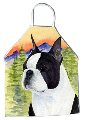 Picture of Carolines Treasures SS8187APRON Boston Terrier Apron - 27 x 31 in.