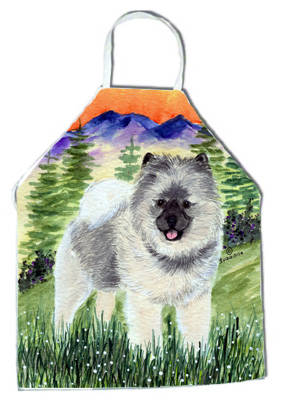 Picture of Carolines Treasures SS8192APRON Keeshond Apron - 27 x 31 in.