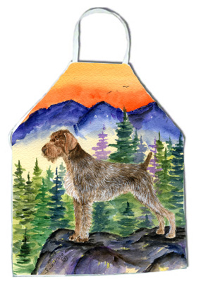 Picture of Carolines Treasures SS8226APRON German Wirehaired Pointer Apron - 27 x 31 in.