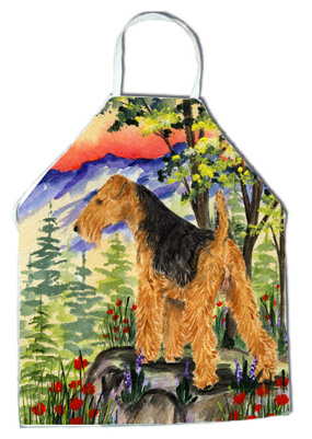 Picture of Carolines Treasures SS8228APRON Welsh Terrier Apron - 27 x 31 in.