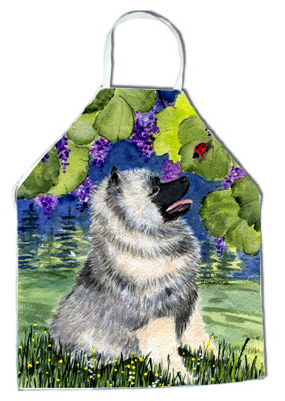 Picture of Carolines Treasures SS8249APRON Keeshond Apron - 27 x 31 in.
