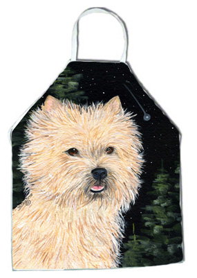 Picture of Carolines Treasures SS8502APRON Starry Night Cairn Terrier Apron - 27 x 31 in.
