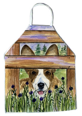 Picture of Carolines Treasures SS8254APRON Corgi Apron - 27 x 31 in.