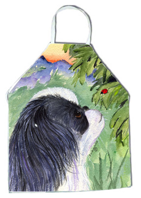 Picture of Carolines Treasures SS8259APRON Japanese Chin Apron - 27 x 31 in.