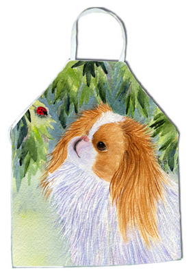 Picture of Carolines Treasures SS8260APRON Japanese Chin Apron - 27 x 31 in.