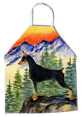 Picture of Carolines Treasures SS8284APRON Doberman Apron - 27 x 31 in.