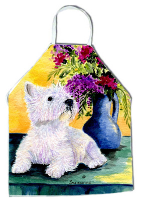 Picture of Carolines Treasures SS8301APRON Westie Apron - 27 x 31 in.
