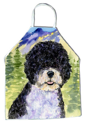 Picture of Carolines Treasures SS8303APRON Portuguese Water Dog Apron - 27 x 31 in.