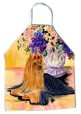 Picture of Carolines Treasures SS8304APRON Yorkie Apron - 27 x 31 in.