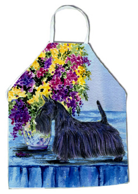 Picture of Carolines Treasures SS8309APRON Scottish Terrier Apron - 27 x 31 in.