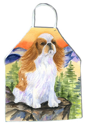 Picture of Carolines Treasures SS8311APRON English Toy Spaniel Apron - 27 x 31 in.