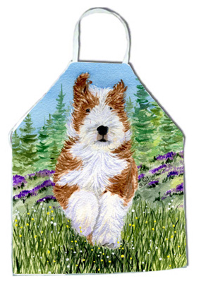 Picture of Carolines Treasures SS8320APRON Bearded Collie Apron - 27 x 31 in.