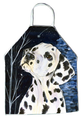 Picture of Carolines Treasures SS8370APRON Starry Night Dalmatian Apron - 27 x 31 in.