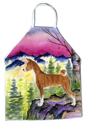 Picture of Carolines Treasures SS8371APRON Basenji Apron - 27 x 31 in.