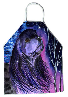Picture of Carolines Treasures SS8385APRON Starry Night Cocker Spaniel Apron - 27 x 31 in.