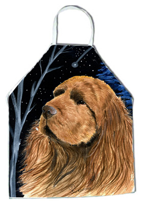 Picture of Carolines Treasures SS8391APRON Starry Night Sussex Spaniel Apron - 27 x 31 in.