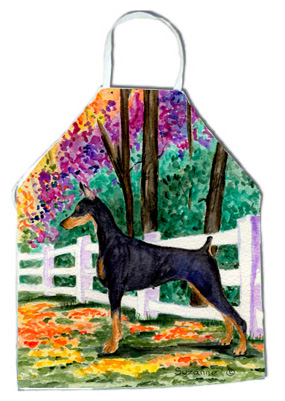 Picture of Carolines Treasures SS8428APRON Doberman Apron - 27 x 31 in.