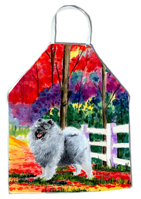 Picture of Carolines Treasures SS8432APRON Keeshond Apron - 27 x 31 in.