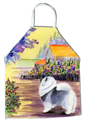 Picture of Carolines Treasures SS8452APRON Keeshond Apron - 27 x 31 in.